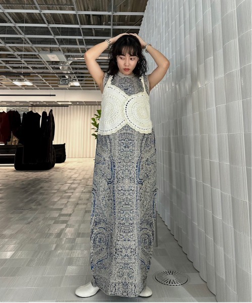 トップス AMERI CROCHET COLOR SCHEME MOTIF BUSTIER CROCHET COLOR SCHEME MOTIF BUSTIER（その他トップス）｜Ameri