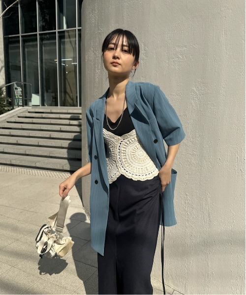CROCHET COLOR SCHEME MOTIF BUSTIER（その他トップス）｜Ameri