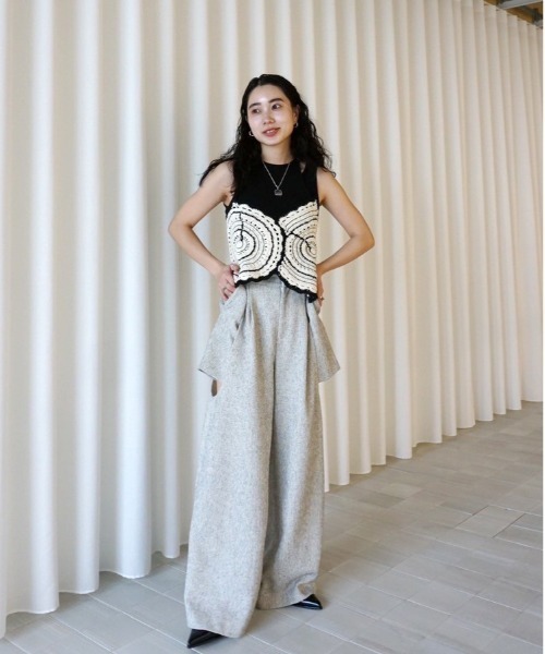 トップス AMERI CROCHET COLOR SCHEME MOTIF BUSTIER CROCHET COLOR SCHEME MOTIF BUSTIER（その他トップス）｜Ameri