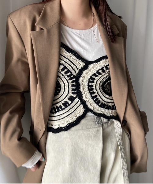 CROCHET COLOR SCHEME MOTIF BUSTIER（その他トップス）｜Ameri