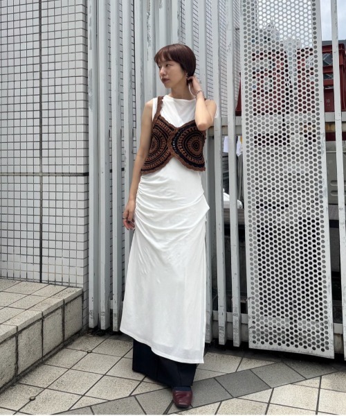 トップス AMERI CROCHET COLOR SCHEME MOTIF BUSTIER CROCHET COLOR SCHEME MOTIF BUSTIER（その他トップス）｜Ameri
