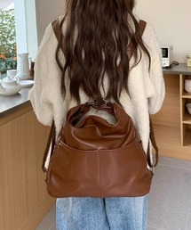 gossip！ロサンゼルス | レトロ風 大容量 3WAYバッグ（トート・ショルダー・リュック対応）(ショルダーバッグ)