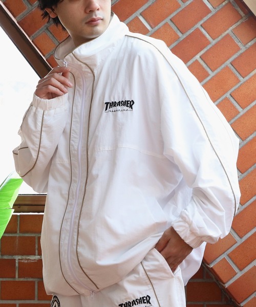 THRASHER（スラッシャー）の「THRASHER ナイロンタスラン（ブルゾン・メンズ・ブラック×ブルー/ホワイト系その他・MEDIUM/X-LARGE/LARGE）」の2枚目の写真