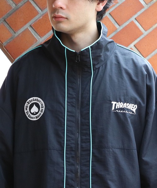 THRASHER（スラッシャー）の「THRASHER ナイロンタスラン（ブルゾン・メンズ・ブラック×ブルー/ホワイト系その他・MEDIUM/X-LARGE/LARGE）」の4枚目の写真