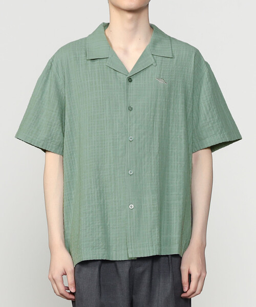 Bshop（ビショップ）の「ROUND TWO | オープンカラー 半袖シャツ MEN（シャツ/ブラウス・メンズ・グリーン・M/L）」の10枚目の写真