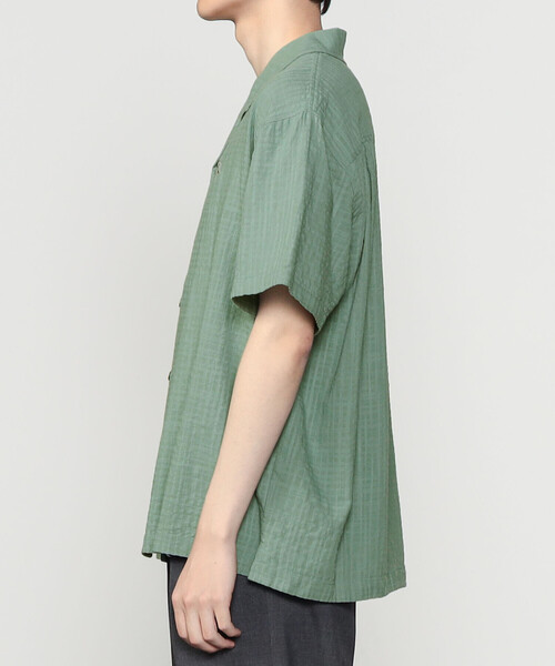 Bshop（ビショップ）の「ROUND TWO | オープンカラー 半袖シャツ MEN（シャツ/ブラウス・メンズ・グリーン・M/L）」の11枚目の写真