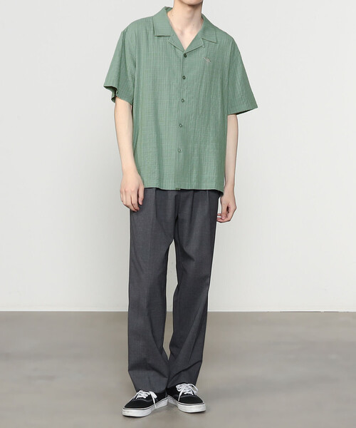 Bshop（ビショップ）の「ROUND TWO | オープンカラー 半袖シャツ MEN（シャツ/ブラウス・メンズ・グリーン・M/L）」の14枚目の写真
