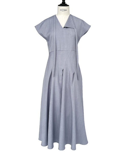 RUIRUE BOUTIQUE(ルイルエブティック)の「洗える | アシメ タック フレア ロングワンピース | レディース おしゃれ きれいめ オフィスカジュアル 通勤服 リゾート ロングワンピ ワンピース(ワンピース・レディース・ブラック/ライトグレー/イエロー・S/M/L/LL)」の18枚目の写真