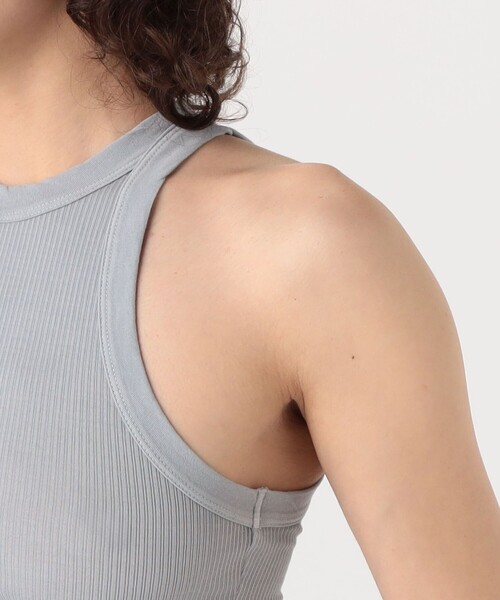 JAMES PERSE（ジェームスパース）の「コットンリブジャージー タンクトップ  WNL3625（タンクトップ・レディース・グレー/ライトベージュ・0/2/1）」の6枚目の写真