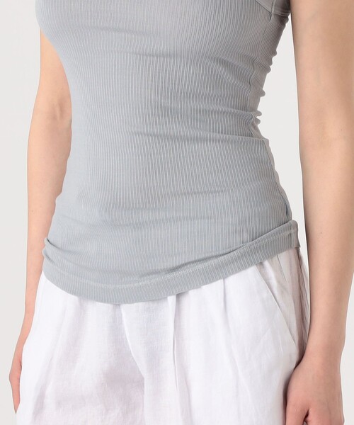 JAMES PERSE（ジェームスパース）の「コットンリブジャージー タンクトップ  WNL3625（タンクトップ・レディース・グレー/ライトベージュ・0/2/1）」の5枚目の写真