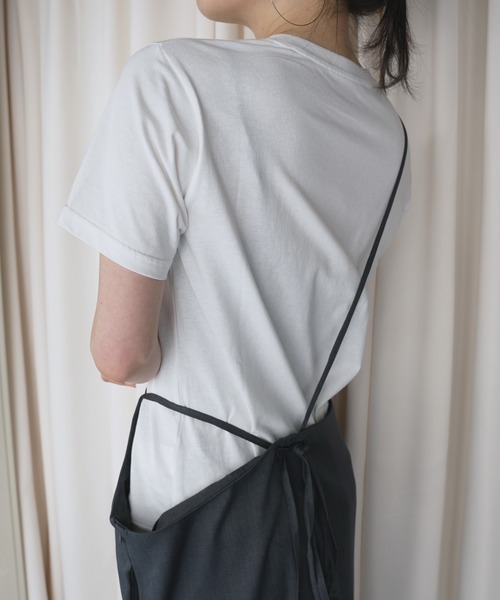 O'fmus(オフムス)の「【O'fmus】エンボスロゴコンパクトTシャツ ofmw25s018(Tシャツ/カットソー・レディース・ホワイト/チャコールグレー・FREE)」の5枚目の写真