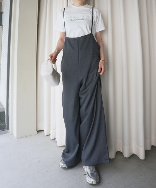 O'fmus(オフムス)の「【O'fmus】エンボスロゴコンパクトTシャツ ofmw25s018(Tシャツ/カットソー・レディース・ホワイト/チャコールグレー・FREE)」の8枚目の写真