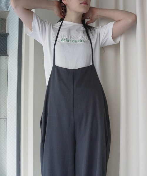 O'fmus(オフムス)の「【O'fmus】エンボスロゴコンパクトTシャツ ofmw25s018(Tシャツ/カットソー・レディース・ホワイト/チャコールグレー・FREE)」の11枚目の写真