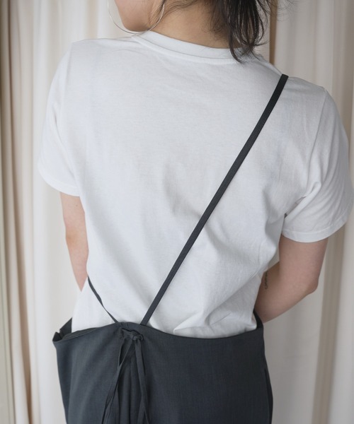 O'fmus(オフムス)の「【O'fmus】エンボスロゴコンパクトTシャツ ofmw25s018(Tシャツ/カットソー・レディース・ホワイト/チャコールグレー・FREE)」の14枚目の写真