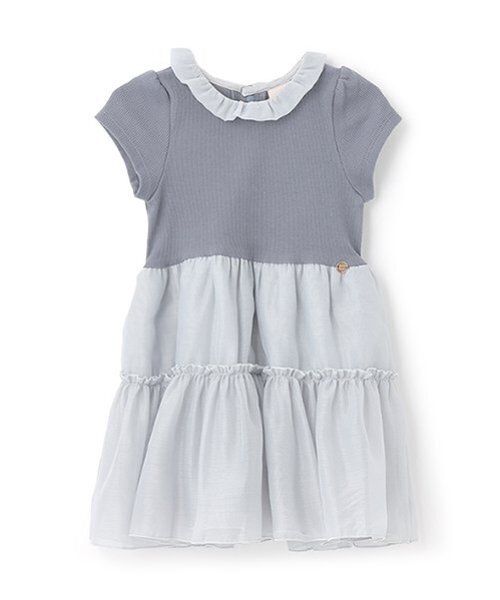 petit main（プティマイン）の「【リンク】オーガンジーワンピース(キッズ)（ワンピース・キッズ・ライトピンク/ライトブルー・90cm/80ｃｍ/110cm/100cm/120cm/130cm）」の2枚目の写真