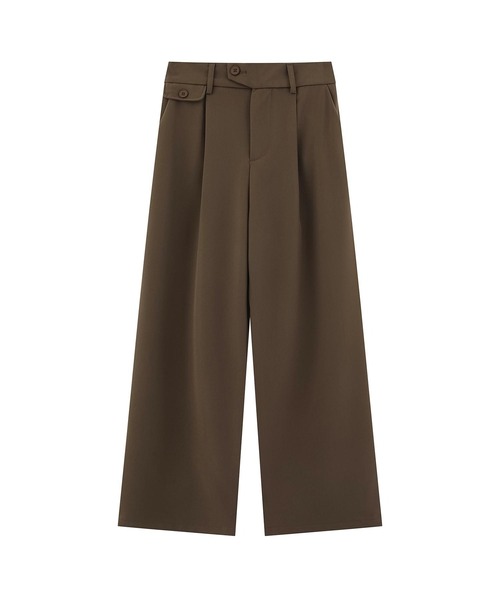 aimoha(アイモハ)の「ワイドタックスラックスパンツ(スラックス・メンズ・ブラック/チョコ/ライトベージュ/ベージュ・LARGE/MEDIUM)」の15枚目の写真