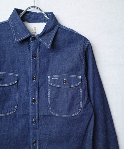 KATO`（カトー）の「【KATO'/カトー】3ST WORK SHIRTS ライトオンス 8oz ミリタリー デニム シャツ KS007OW（シャツ/ブラウス・メンズ・ワンウォッシュ・SMALL/MEDIUM）」の6枚目の写真