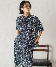 la.f… | 幾何柄ブラウス≪洗濯機で洗える≫(シャツ/ブラウス)