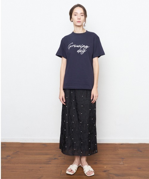 Muel Chic(ミュエルシック)の「Adela pearl skirt アデラパールスカート(スカート・レディース・ブラック/クリアブルー/オフホワイト・FREE)」の17枚目の写真