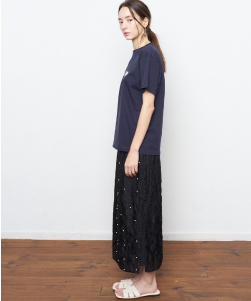 Muel Chic(ミュエルシック)の「Adela pearl skirt アデラパールスカート(スカート・レディース・ブラック/クリアブルー/オフホワイト・FREE)」の19枚目の写真