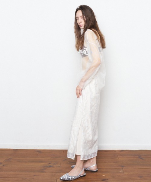 Muel Chic(ミュエルシック)の「Adela pearl skirt アデラパールスカート(スカート・レディース・ブラック/クリアブルー/オフホワイト・FREE)」の11枚目の写真