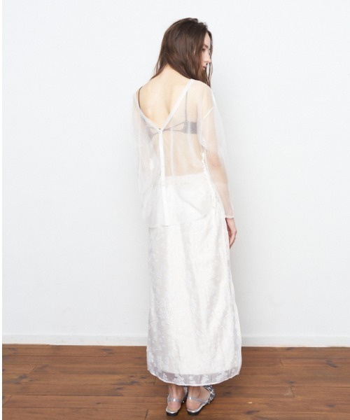 Muel Chic(ミュエルシック)の「Adela pearl skirt アデラパールスカート(スカート・レディース・ブラック/クリアブルー/オフホワイト・FREE)」の7枚目の写真
