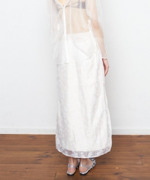 Muel Chic(ミュエルシック)の「Adela pearl skirt アデラパールスカート(スカート・レディース・ブラック/クリアブルー/オフホワイト・FREE)」の8枚目の写真