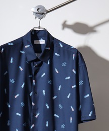 Candy Fantasy | CANDY FANTASY 冷感とろみシルクタッチ ポリエステル 総柄プリント S/Sシャツ(シャツ/ブラウス)