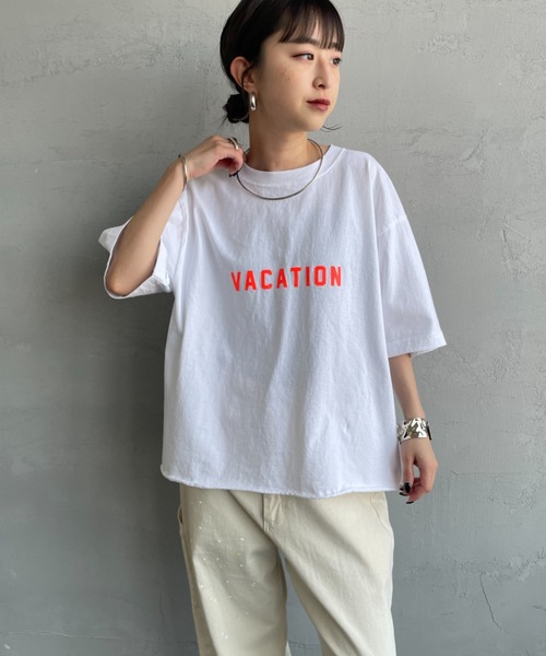 FUNG（ファング）の「[FUNG/ファング] VACATION カットオフ プリントＴシャツ（Tシャツ/カットソー・レディース・ホワイト・M）」の19枚目の写真