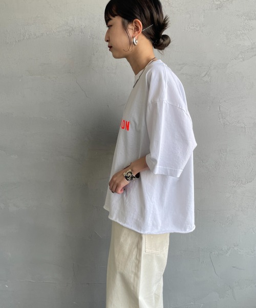 FUNG（ファング）の「[FUNG/ファング] VACATION カットオフ プリントＴシャツ（Tシャツ/カットソー・レディース・ホワイト・M）」の18枚目の写真