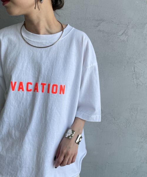 FUNG（ファング）の「[FUNG/ファング] VACATION カットオフ プリントＴシャツ（Tシャツ/カットソー・レディース・ホワイト・M）」の13枚目の写真