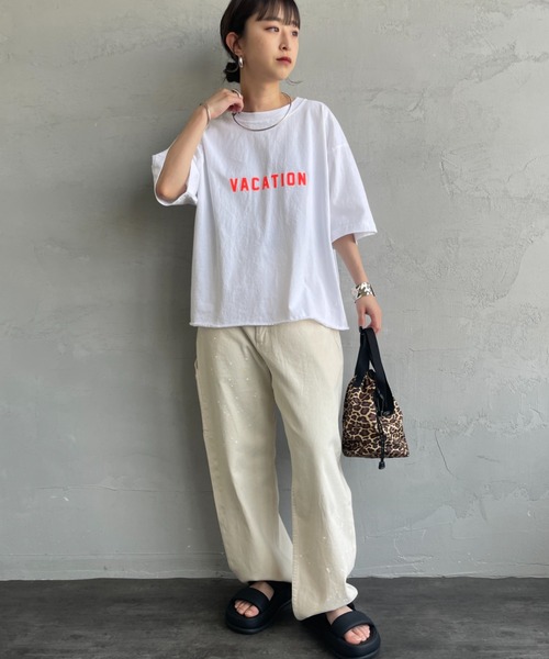 FUNG（ファング）の「[FUNG/ファング] VACATION カットオフ プリントＴシャツ（Tシャツ/カットソー・レディース・ホワイト・M）」の16枚目の写真
