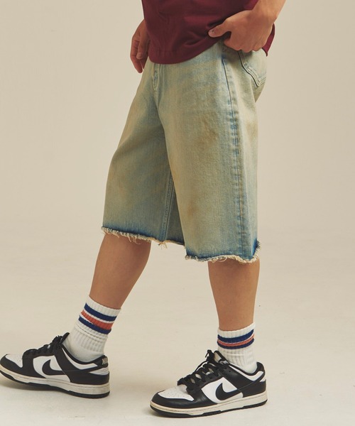 Lee（リー）の「LEE-RIDER WIDE SHORTS（デニムパンツ・メンズ・ライトインディゴブルー/ダークインディゴブルー・L/M）」の19枚目の写真