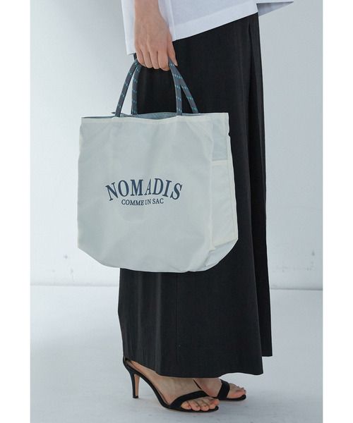 NOMADIS COMME UN SAC エコバッグ グレー ノマディス SAC SQ MESH Petit NOMADIS 2025春夏新作 レディース