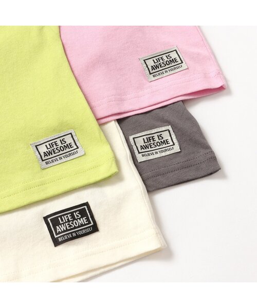 BREEZE（ブリーズ）の「ビッグロゴ半袖Tシャツ（Tシャツ/カットソー・キッズ・ライム/ピンク/オフホワイト/チャコール・140/130/120/110/100/90/80）」の10枚目の写真