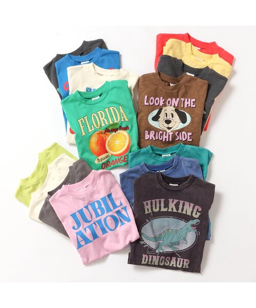 BREEZE（ブリーズ）の「ビッグロゴ半袖Tシャツ（Tシャツ/カットソー・キッズ・ライム/ピンク/オフホワイト/チャコール・140/130/120/110/100/90/80）」の12枚目の写真