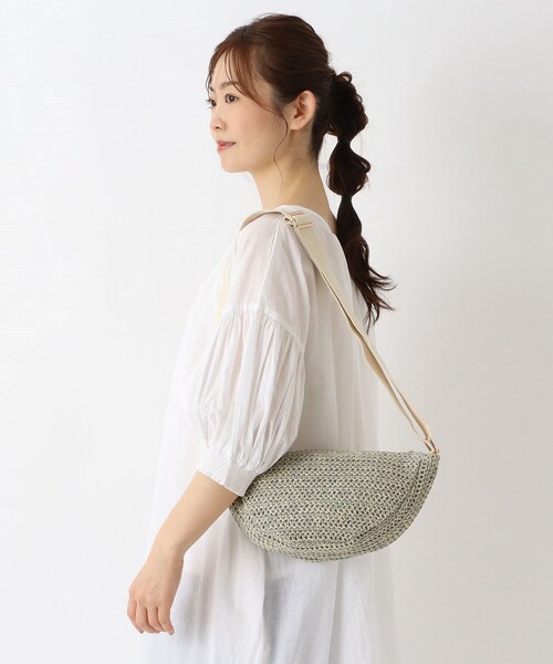 one'sterrace(ワンズテラス)の「SE 雑材 半月ショルダー(ショルダーバッグ・レディース・ベージュ系その他7/ブラック系8/ライトグリーン系・99)」の13枚目の写真