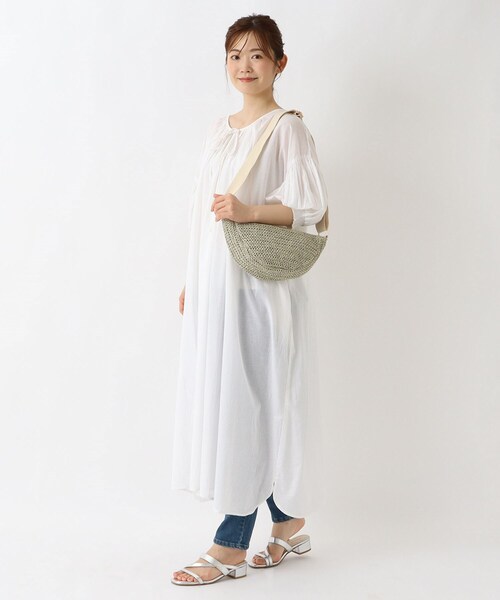 one'sterrace(ワンズテラス)の「SE 雑材 半月ショルダー(ショルダーバッグ・レディース・ベージュ系その他7/ブラック系8/ライトグリーン系・99)」の14枚目の写真