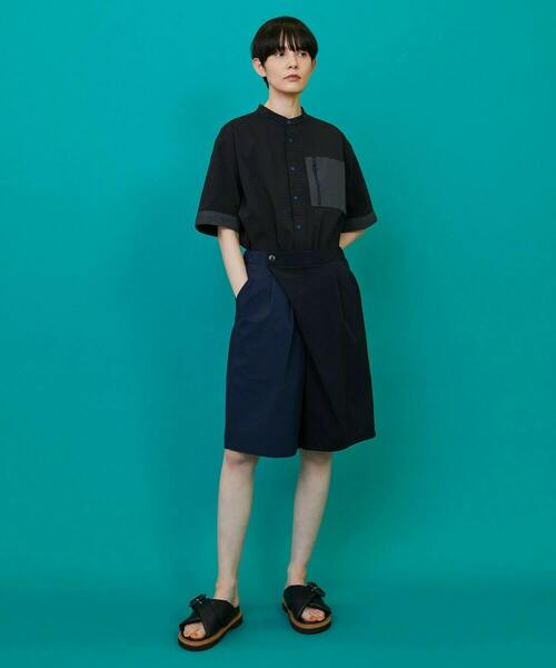 FRAPBOIS（フラボア）の「ボーダーサッカー シャツ（シャツ/ブラウス・レディース・カーキ/ブラック・1/2）」の13枚目の写真