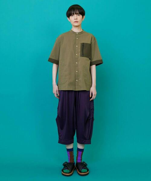 FRAPBOIS（フラボア）の「ボーダーサッカー シャツ（シャツ/ブラウス・レディース・カーキ/ブラック・1/2）」の17枚目の写真