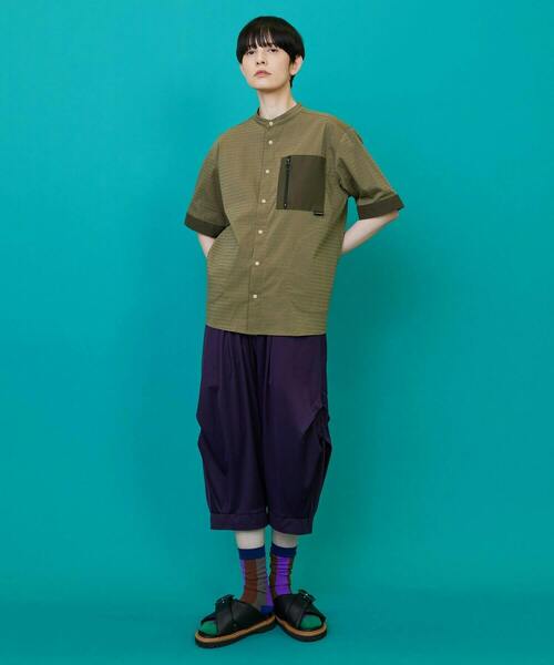 FRAPBOIS（フラボア）の「ボーダーサッカー シャツ（シャツ/ブラウス・レディース・カーキ/ブラック・1/2）」の18枚目の写真