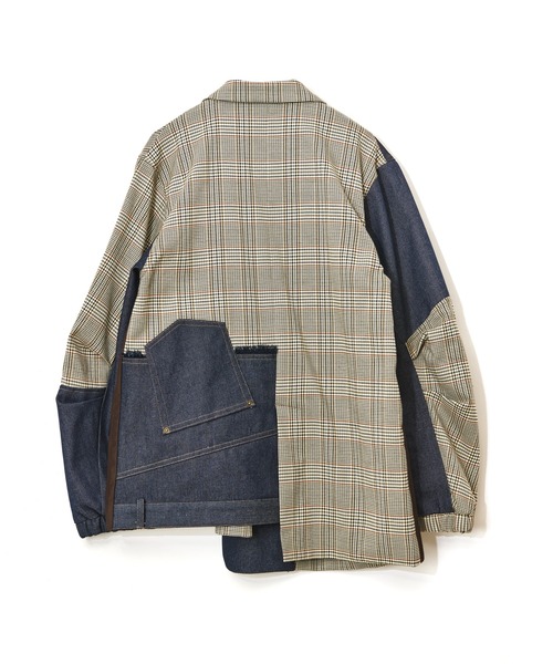 デニムコンビネーションテーラードジャケット AULA AILA AULA AILA（アウラ アイラ） ジャケット テーラードジャケット