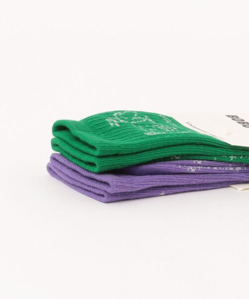 BOBO CHOSES（ボボショーズ）の「Lady Dog & Reading Crocodile long socks pack（ソックス/靴下・キッズ・グリーン・23-25/26-28/29-31）」の6枚目の写真