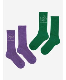 Lady Dog & Reading Crocodile long socks pack