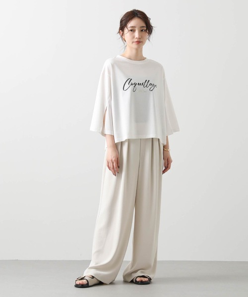 Gready Brilliant(グレディブリリアン)の「ロゴ袖スリット7分カットソー(Tシャツ/カットソー・レディース・ブラック/オフホワイト・38)」の17枚目の写真