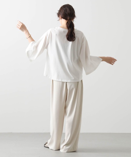 Gready Brilliant(グレディブリリアン)の「ロゴ袖スリット7分カットソー(Tシャツ/カットソー・レディース・ブラック/オフホワイト・38)」の15枚目の写真