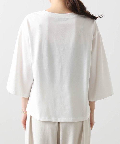 Gready Brilliant(グレディブリリアン)の「ロゴ袖スリット7分カットソー(Tシャツ/カットソー・レディース・ブラック/オフホワイト・38)」の8枚目の写真