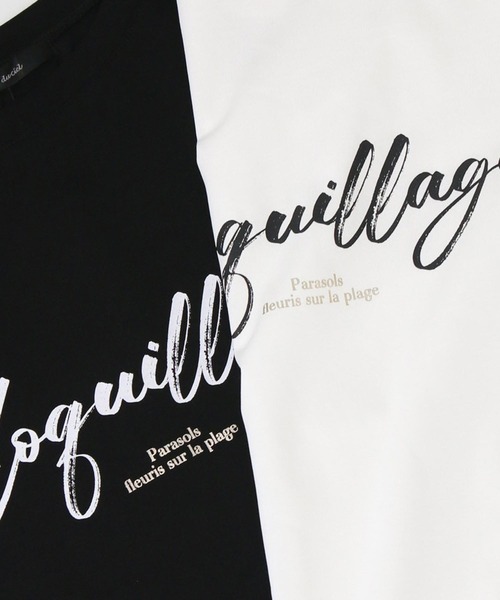 Gready Brilliant(グレディブリリアン)の「ロゴ袖スリット7分カットソー(Tシャツ/カットソー・レディース・ブラック/オフホワイト・38)」の4枚目の写真