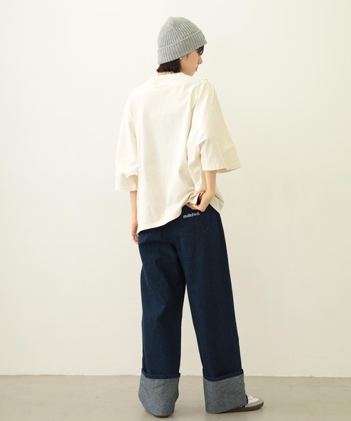 MILKFED.(ミルクフェド)の「FRINGE TOP(Tシャツ/カットソー・レディース・オフホワイト/アッシュ/ブラック・ONE SIZE)」の22枚目の写真