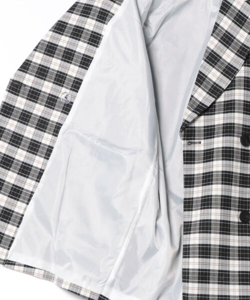 DURAS(デュラス)の「チェックダブルジャケット(テーラードジャケット・レディース・ブラック×ホワイト・FREE)」の4枚目の写真